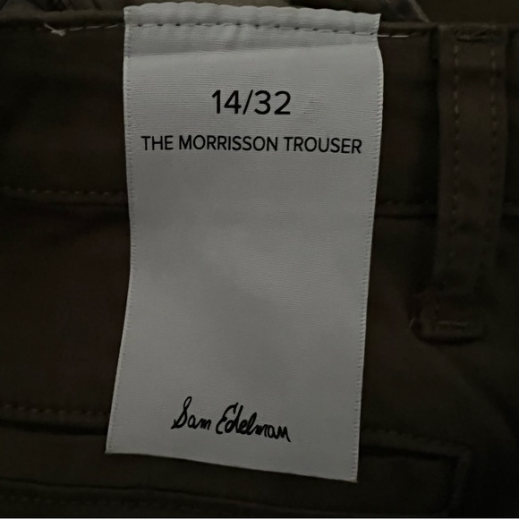 NWT Sam Edelman Morrisson Trouser in Olive Size 14/32 Cotton - Picture 6 of 7
